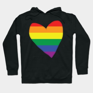 Pride Stripes Heart Valentines Day Hoodie